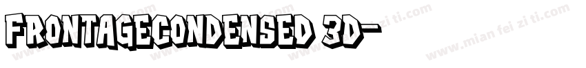 FRONTAGECONDENSED 3D字体转换